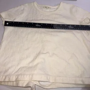 Madewell XS Cotton Blend Lightweight‎ Preppy Slash Tie Back Top thumbnail 8