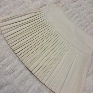 Cream pleated mini skirt Tan Size M thumbnail 2