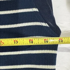 Entro Navy and White Striped Mini Dress sleeveless ribbed coastal nautical M thumbnail 12