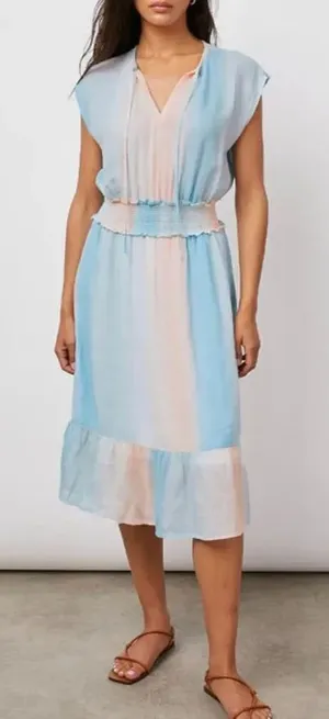 Rails Ashlyn sunset gradient smocked waist dress size small thumbnail 1