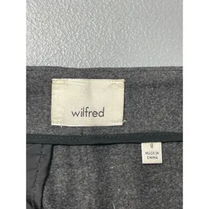 Aritzia Wilfred Gray Wool Cashmere Pleated High Waist Straight Trousers Pants 0 thumbnail 5