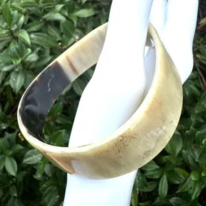 Buffalo Horn asymmetrical bangle bracelet thumbnail 2