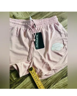 Alphalete NEW Woman’s Varsity Short - Pink ,size Small thumbnail 4