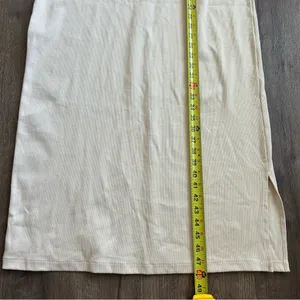 Nordstrom Stretch Pima Cotton Rib Knit Sleeveless Midi Dress Burnt Beige L thumbnail 11