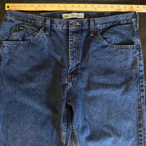 Lee Jeans Vintage 90s Mens 40x30 Dark Wash Regular Fit Straight Leg thumbnail 3