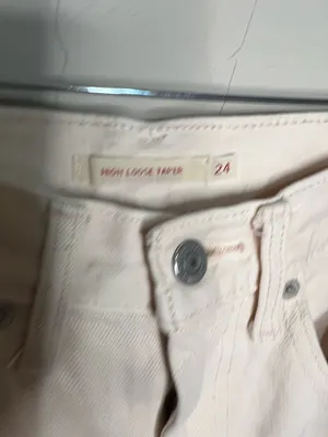 Levis Quality Premium High Loose Tapered Light Pink‎ Denim Jeans thumbnail 5