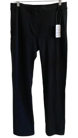 Yogipace Womens‎ Black Straight Leg Dress Pants 4-Way Stretch Workleisure L New thumbnail 1