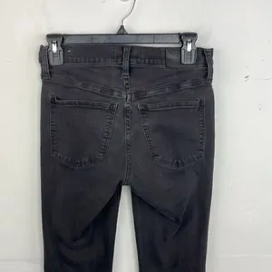 Madewell 9” Mid Rise Black Women’s Jeans Button Fly raw hem waist 25” thumbnail 5
