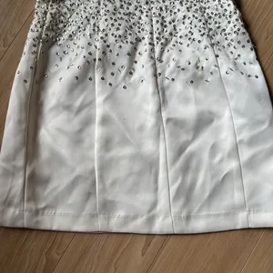 NBD Gracy Mini Dress in White & Silver thumbnail 6
