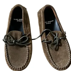 Isabel Marant Étoile Women's Suede Loafers Brown Size 5.5 Bow Detail thumbnail 1