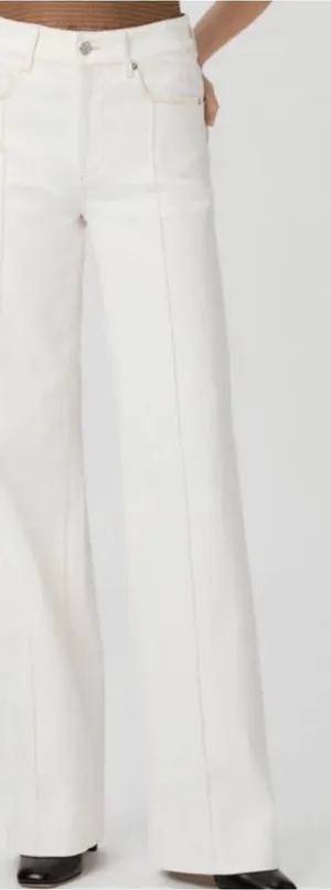 Paige Sasha Wide-Leg Jeans in Toasted Ecru Sz 29 thumbnail 1