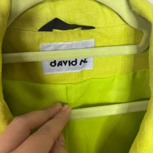 David N Lime Green Vintage Linen Blend Blazer Jacket Sz 20 thumbnail 7
