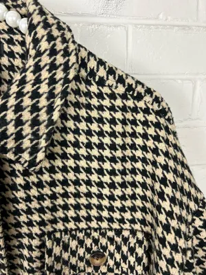 NWT Christian Siriano Houndstooth Knit Jacket Size L thumbnail 4