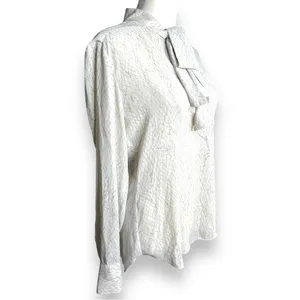Babaton Textured Tie-Neck Long Sleeve Button-Down Blouse Size XS thumbnail 7