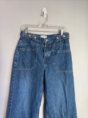 Free People We The Free Palmer Tunnel Vision Baggy Relaxed Cuffed Jeans thumbnail 5