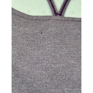 Lululemon Purple Striped Built-In Bra Tank Top Size 8 Shelf Bra Athletic thumbnail 2