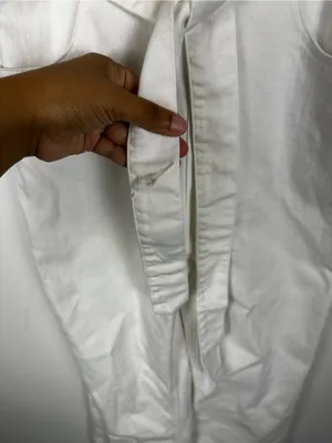 Alice + Olivia White Jean Belted Gorgeous Jumpsuit Women’s Sz 25 thumbnail 8
