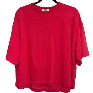 COS Minimalist Boxy‎ Tee Pink Coral Short Sleeve Top Small thumbnail 1