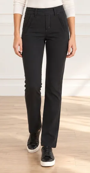Kuhl Womens 2 Black Stretch Straight Leg Hiking Travel Outdoor Pants Drawstring thumbnail 1
