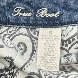 Y2K American Eagle Womens True Boot Jeans Size 6 Low Rise Stretch Indie McBling thumbnail 12