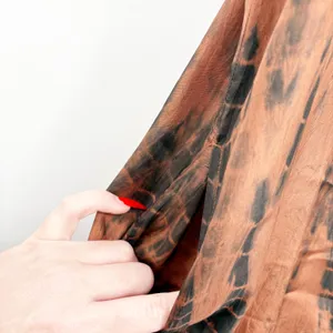 Fara Boutique Womens Mysore Tigers Eye Tie Dye Silk Boho Artsy Earthy Jumpsuit S thumbnail 6