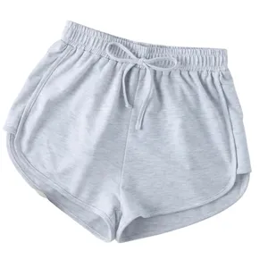 Tie Front Lounge Shorts in Gray, Size M​ thumbnail 1