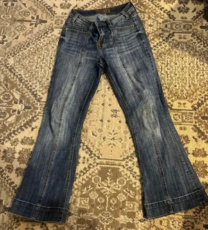 Rock And Roll High Rise Trouser Blue Size 25 thumbnail 1