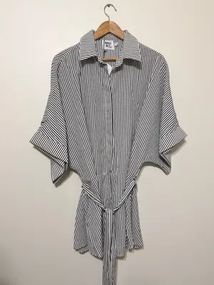 NWT Princess Polly Patron Romper Size 6 Stripe Black White NEW thumbnail 2