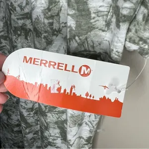 NWT Merrill Knit Travel Dress Green Putty Print Short Sleeve T-Shirt Dress Small thumbnail 3