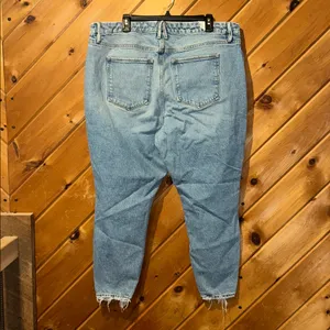Good American good curve skinny crop distressed ankle size 18 jeans thumbnail 6