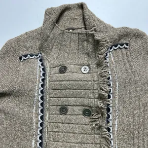 Free People Cuddle Bear Admiral Sweater Cardigan Jacket Brown Size Medium thumbnail 9