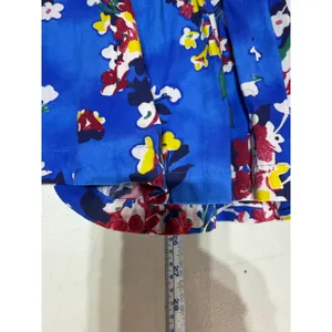 Anthropologie Emily Halter Mini Dress Womens S Blue Floral Tiered Romantic thumbnail 8