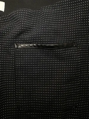 Elle Womens Black Dot Pindot A-Line Mini Skirt Size L thumbnail 3