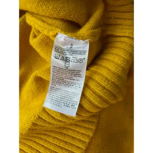 Banana Republic Mustard Yellow Sweater Small Cotton Wool Blend Cropped Crewneck thumbnail 7