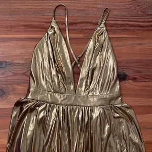 Fate Metallic Gold Cocktail Party Dress Womens Size Small NEW Glam thumbnail 11