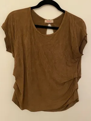 Vivace Brown Sleeveless Suede Western Cinched Waist Top Women’s Size unknown thumbnail 1