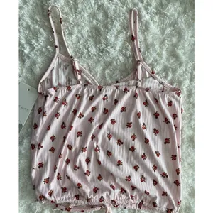 Love Wins Womens Pink Floral Strappy Light Tank Top NEW Large thumbnail 2