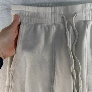 Quince S Small SuperSoft Fleece Cropped Wide Leg Pants Drawstring Off-White thumbnail 5