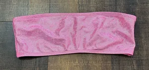 Dippin Daisy Metallic Pink Bandeau Bikini Swim Top Women’s Medium thumbnail 1