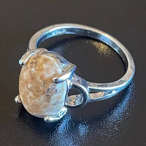 Brown potato gemstone ring size 8.5 thumbnail 3