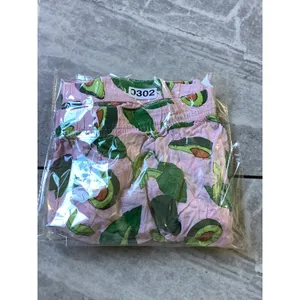 ASOS Pink Avocado Print Pajama Shorts Womens Size 18 Modal Sleepwear Lounge thumbnail 8