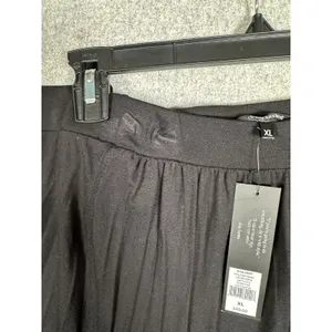 New Daisy Fuentes Maxi Skirt Black XL Womens Pull On Elastic Waist Stretch‎ Thin thumbnail 8