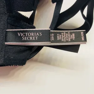 Victoria's Secret Push-Up Bra Size‎ 34C Black Lace Longline Plunge Underwire thumbnail 11
