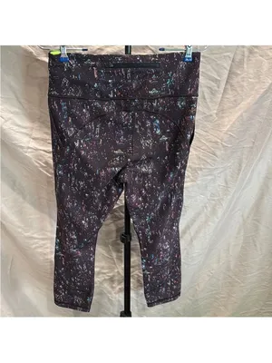 Athleta Black Multicolor Speckled Capri Leggings thumbnail 3