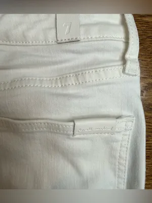 7 For All Mankind Cream High-Rise Women’s Wide Leg Jeans size 28 thumbnail 5