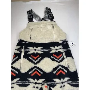 Free People Movement Printed Hit The Slopes Salopette Black Fairisle Combo Sz XS thumbnail 3