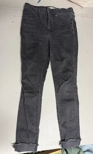 Madewell High Rise Skinny Jeans in Dark gray Button Fly Size 27 GUC thumbnail 1