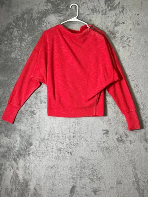 Free People Nikala Ribbed Pullover Slouched Asymmetrical Long Sleeve Casual XS thumbnail 2