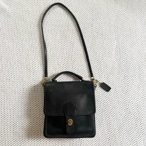 Coach Blue Leather Vintage Slim Station Shoulder Top Handle Flap Turn Lock Bag thumbnail 13