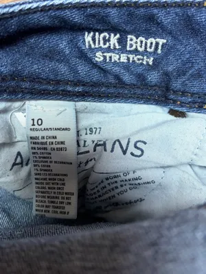 2013 American Eagle Kick Boot Stretch Low Rise Jeans Womens 10 Blue Y2k Flare thumbnail 10